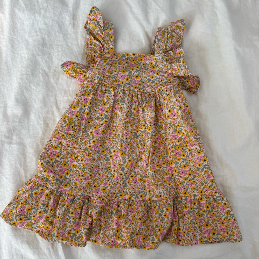 Cat & Jack floral dress with ruffle sleeve - 3t